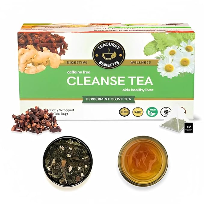 TEACURRY No More Alcohol Tea (30 TeaBags 1 Month Pack) - Helps In Liver Wellness - Indian Herbal Caffein-Free Tea