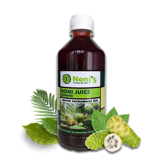 Frutos Pachamama Organic Noni Juice 100% Pure – Raw Ozonated Noni Extract from Dominican Republic | Natural Superfood Drink | Immune Booster &amp Anti-Inflammatory Support 1 Bottles 16Oz