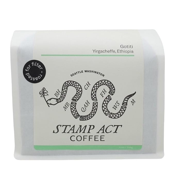 Gotiti Ethiopia - Roasted by Stamp Act - Whole Bean Coffee - 12 Ounce Bag