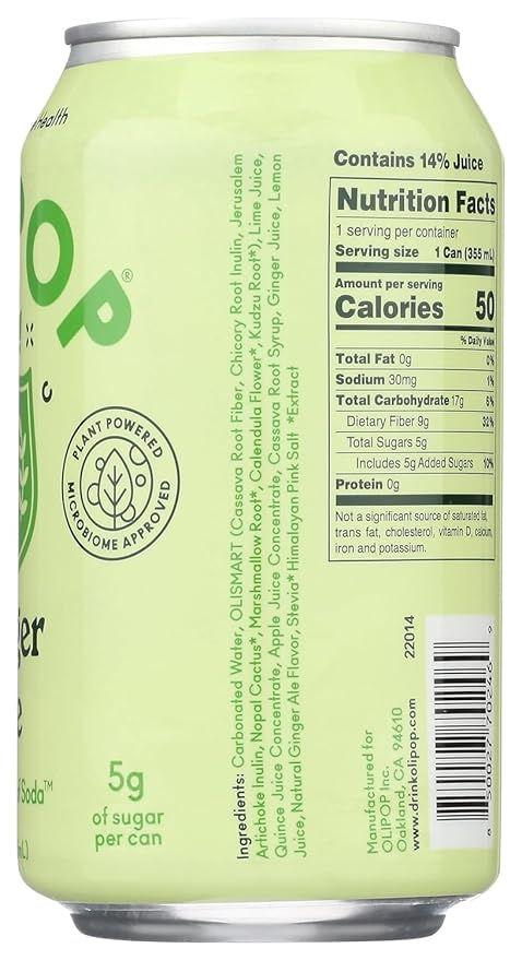 Prebiotic Soda Crisp Apple Banana Cream Cherry Vanilla Doctor Goodwin Ginger Ale Prebiotic Soft Drinks Supports Digestive Health &amp Gut Health Plant Fiber Low Calorie Low Sugar Vegan |6-P