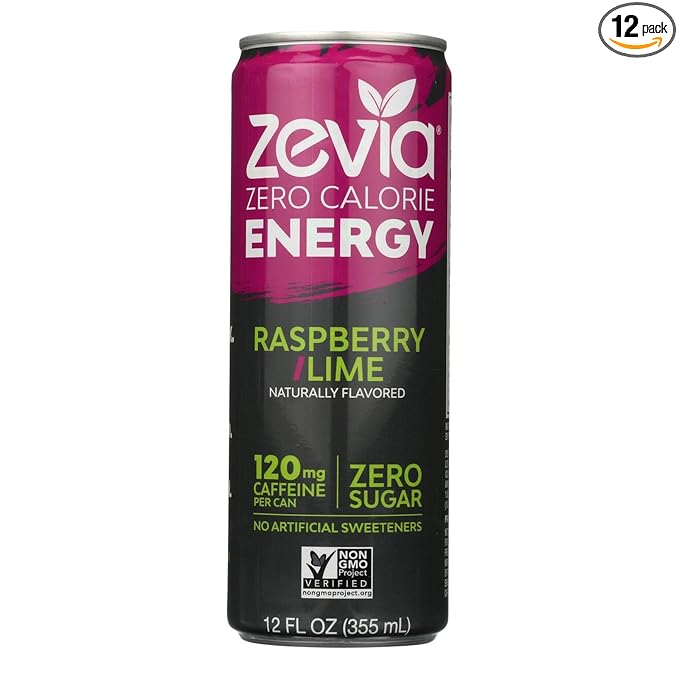 ZEVIA DRINK ENERGY RASPBRY LM - Pack of 12
