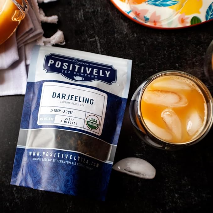 Organic Positively Tea Company Darjeeling Black Tea Loose Leaf 16 Ounce