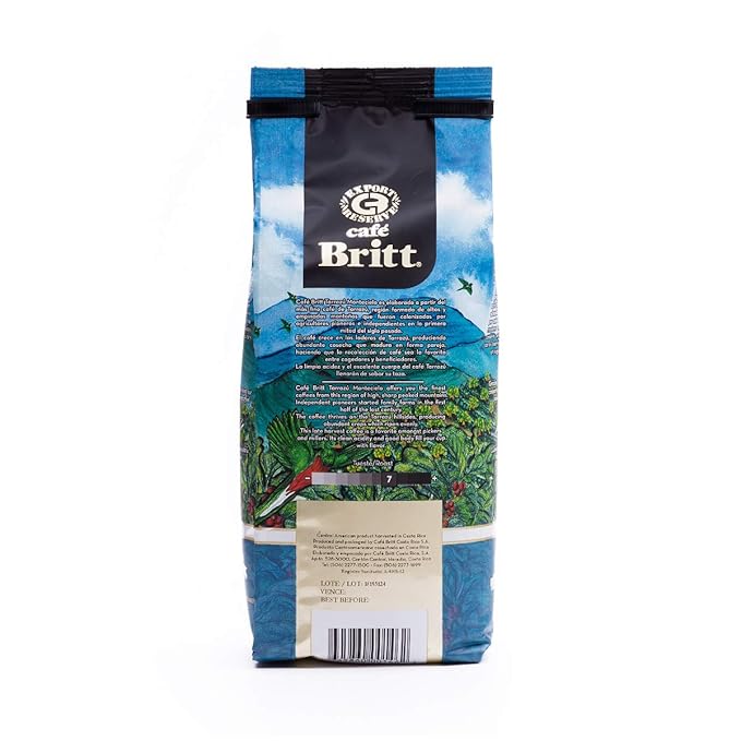 Café Britt® - Costa Rican Montecielo Coffee From Tarrazu (12 oz.) (3-Pack) - Ground Arabica Coffee Kosher Gluten Free 100% Gourmet &amp Medium Dark Roast