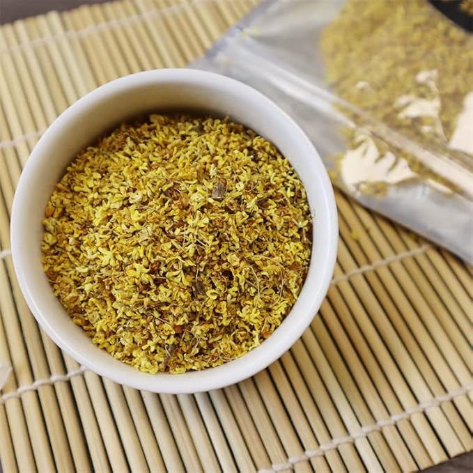 Royal Seafood USA Premium dried Golden Osmanthus flower traditional health herbs driedflower tea 4oz 九龍堂 金桂花 金桂花茶