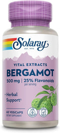SOLARAY Bergamot 500 mg - Citrus Bergamot Supplement for an Active Lifestyle - Standardized to 25% Flavonoids - with Berberine HCl from Indian Barberry - Vegan 60-Day Guarantee 30 Serv 60 VegCaps