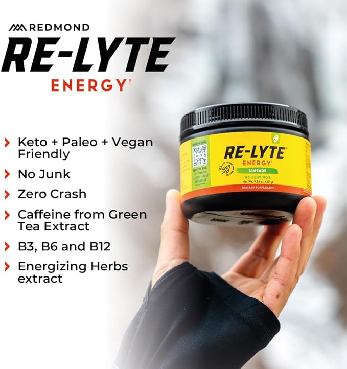 REDMOND Re-Lyte Energy Electrolyte Mix Limeade 8.9oz Jar