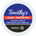 Timothy's Breakfast Blend Single-Serve Keurig K-Cup Pods Light Roast Coffee 96 Count (4 Boxes of 24 Pods)