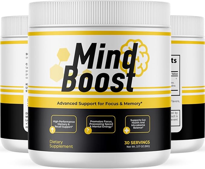 (2 Pack) MindBoost Powder - Official Mind Boost Day Supplement Advanced Nootropic Premium Formula Natural Vitamins for Wellness - 2 Bottles for 2 Months