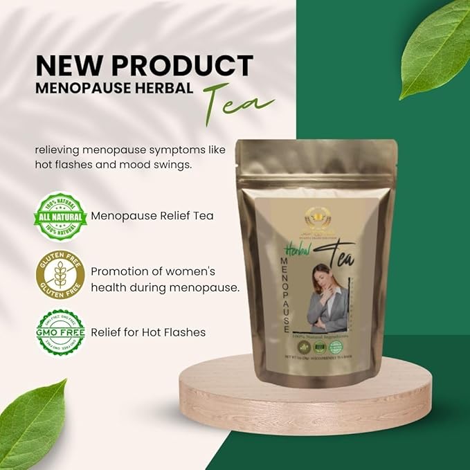 MENOPAUSE HERBAL TEA - Ginkgo Biloba &amp Licorice Root Menopause Support Memory &amp Balance menopause natural black cohosh root herb red clover supplement - 2 Packs