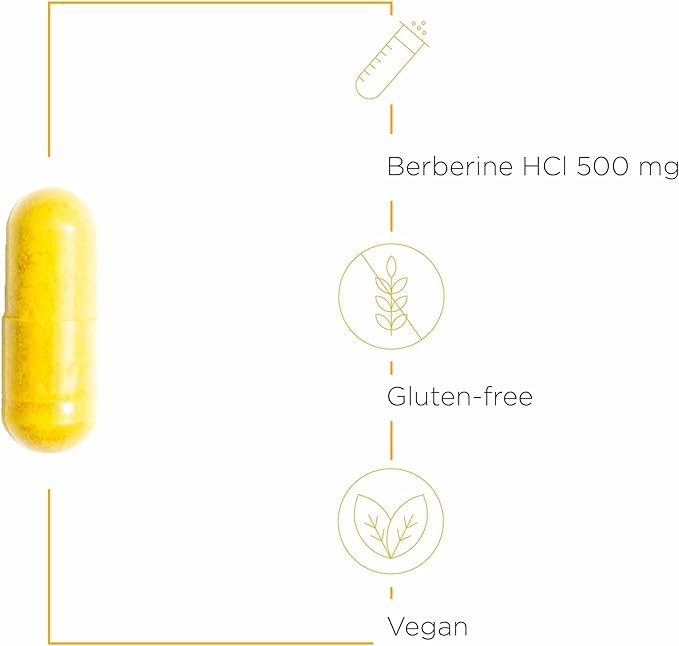 Integrative Therapeutics Berberine - Supports Metabolic Health &amp Cellular Energy Metabolism - Practitioner-Trusted Quality - Dairy-Free &amp Gluten-Free - 60 Capsules (60 Servings)
