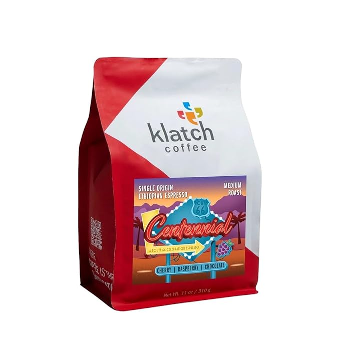 Centennial A Route 66 Celebration Espresso - Roasted by Klatch Coffee - Freshly Ground Coffee - 310 Gram Bag