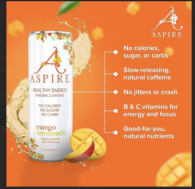 Aspire Healthy Energy Drinks Variety Pack 15 pk./12 oz