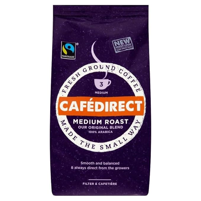 Cafédirect Fairtrade Medium Roast Ground Coffee (227g)
