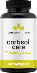 Luma Nutrition Cortisol Reducer and Manager - Ashwagandha + L-Theanine - Cortisol Supplements for Women and Men - Stress Relief Restful Sleep Detox Lower and Control - 60 Capsules