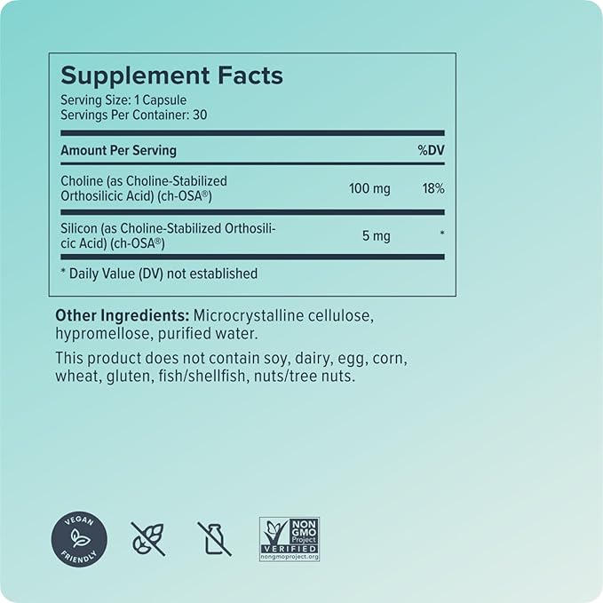 Biosil Collagen Booster Supplement - 30 Original Capsules - Patented ch-OSA Activator for Skin Hair Nails &amp Joints - Supports Natural Production - 15-Day Supply