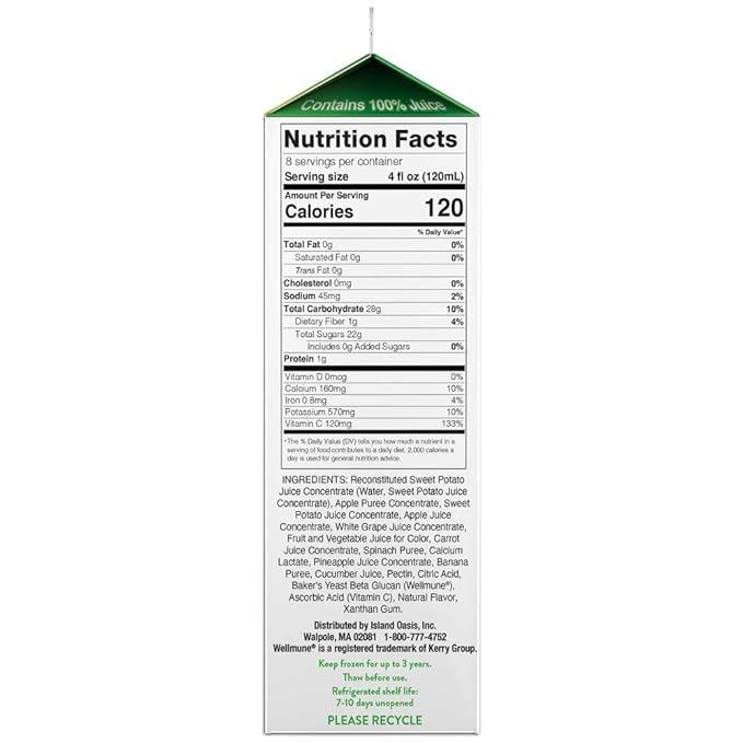 Island Oasis Tropical Greens Frozen Beverage Mix 32 Fluid Ounce -- 12 per case