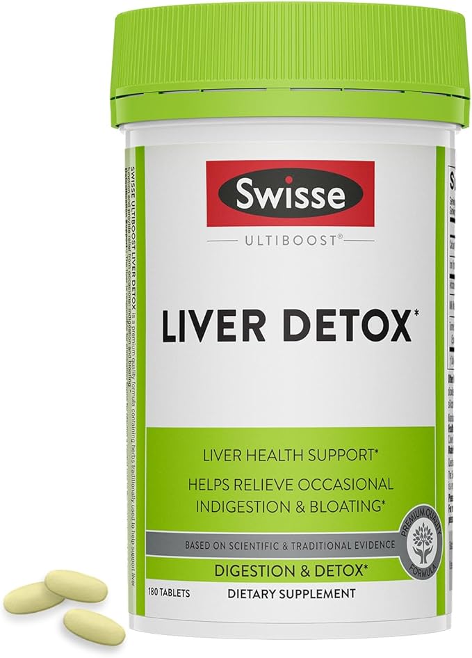 Swisse Milk Thistle Liver Cleanse Detox &amp Repair | Liver Detox &amp Liver Support | Milk Thistle + Turmeric + Artichoke Extract | Dose for Your Liver | 180 Liver Pills