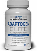 Pro Formulations MD Adaptogen Elite - Synergistic Blend - 60 vcaps - Balances Cortisol &amp Natural Energy - Enhanced with Rhodiola Ashwagandha Astragalus Schisandra Eleuthero L-Theanine