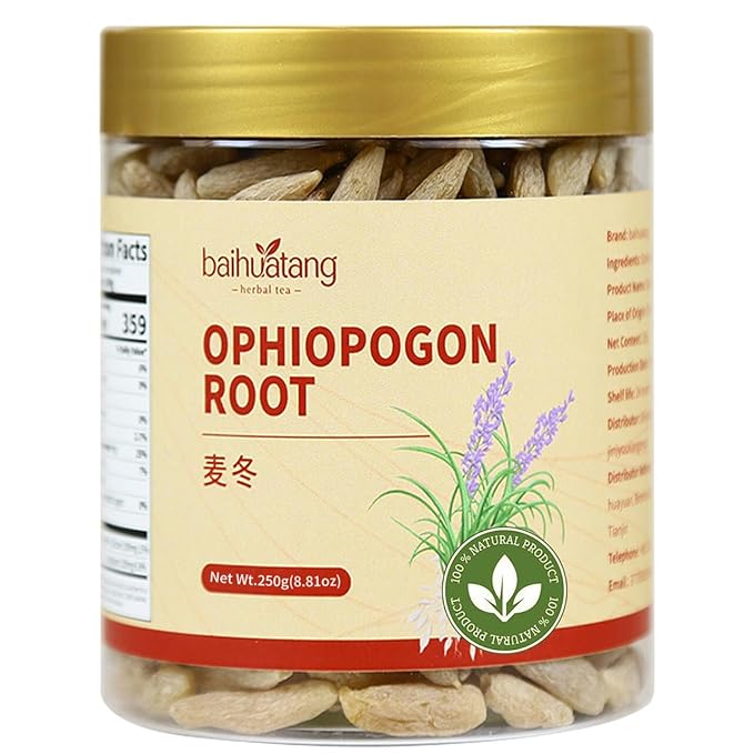 Baihuatang Premium Ophiopogon Root for Tea ‌麦冬 8.81oz/250g Ophiopogon Japonicus (Mài Dōng) – Sulfur &amp Caffeine Free Perfect for Herbal Blends &amp Nourishing Teas