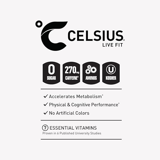 CELSIUS Essentials™ Sparkling Grape Slush Sugar Free Performance Energy Drink Can 16 Fl Oz (Pack of 12)