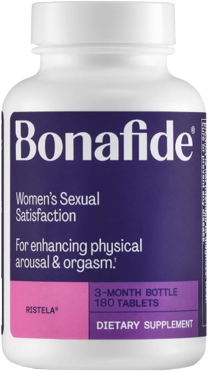 Bonafide Ristela – Hormone-Free Drug-Free Support for Women’s Sexual Satisfaction – 3-Month Supply (180 Tablets)