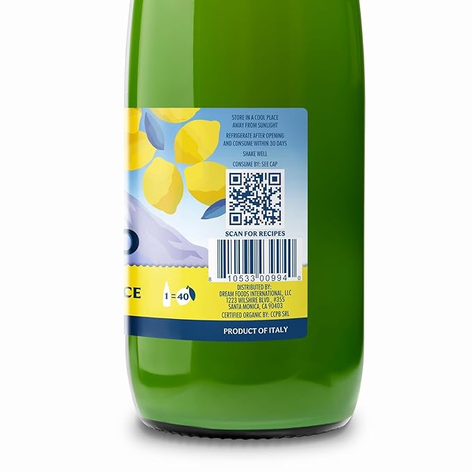 Organic Italian Volcano Lemon Juice 33.8 Fl Oz (Pack of 3) – Pure Sicilian Lemons for Cooking Baking and Beverages