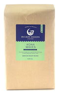 River Moon Coffee Kona Coffee Whole Bean Medium Roast 5 lbs Kona Waves Hawaiian Blend Sustainably Farmed 100% Arabica