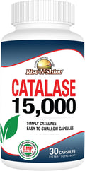 Rise-N-Shine Catalase Supplement 15000 - Powerful Antioxidant Enzyme for Hair Health Support- Hair Supplements for Strong Hair Support - 30 Capsules