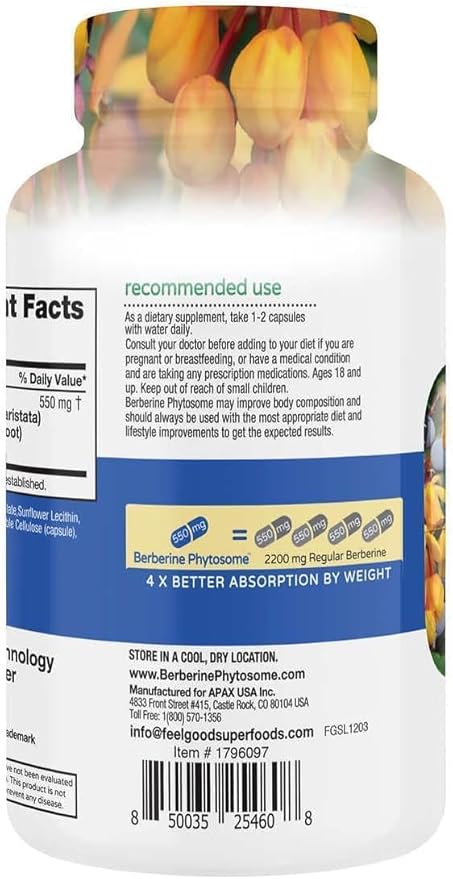 Berberine Phytosome 120 Vegan Capsules