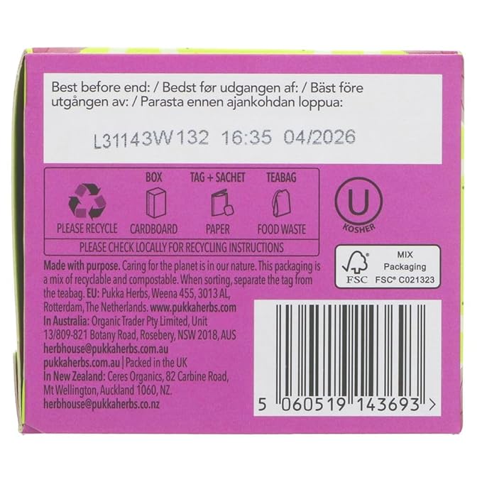 PUKKA Organic Three Tulsi Herb Tea 20 EA