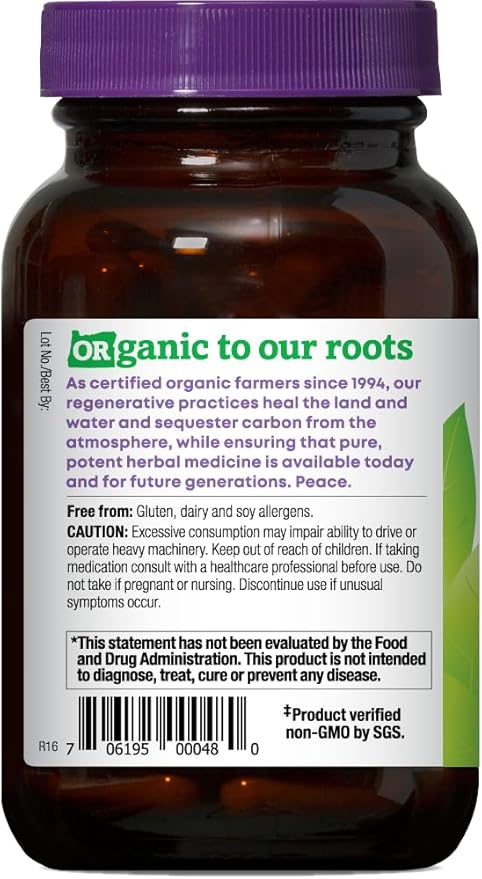 Oregon's Wild Harvest Certified Organic Valerian Herbal Aid 900 mg 90 Count