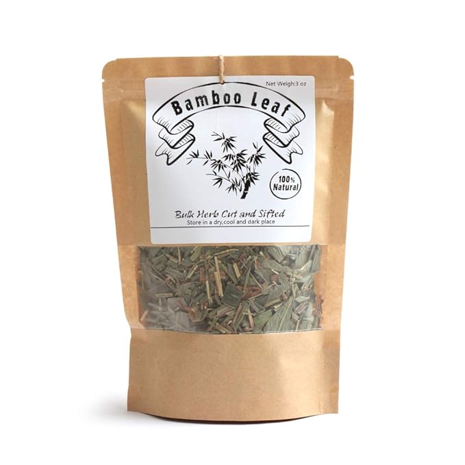 EidolonGreen [China Medicinal Herb] Bamboo leaves tea Organic Bamboo Leaf Tea  (DanZhuYe/淡竹叶/댓잎 티백 차) Chinese Herbal Dried Loose Leaves (3 Ounce (Pack of 1))