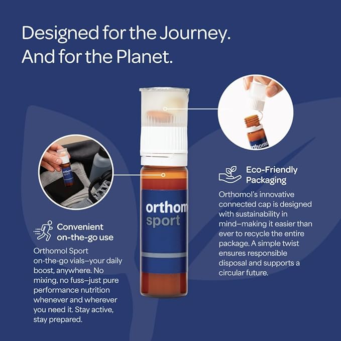 Orthomol Sport 30-Day Supply Premium Sports Nutrition Supplement with Vitamins A B C D E Zinc Iodine Coenzyme Q10 L-Carnitine Omega-3 and Essential Minerals for Optimal Performance