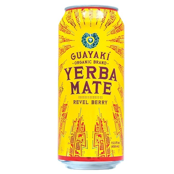 Guayaki Variety Pack - Revel Berry Orange Exuberence Bluephoria (Pack of 12) and Stinger Pink Lemonade Chews