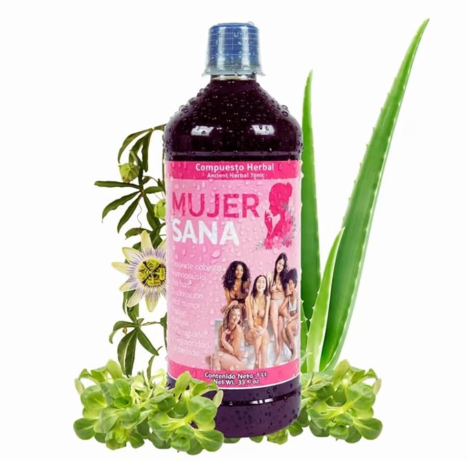 Maguey Juice Muher Sana Tonic - Jugo De Maguey Reforzado Extract 1000ML | All Natural formula for Women 100% Juice | menopause support cysts colic Muhersana