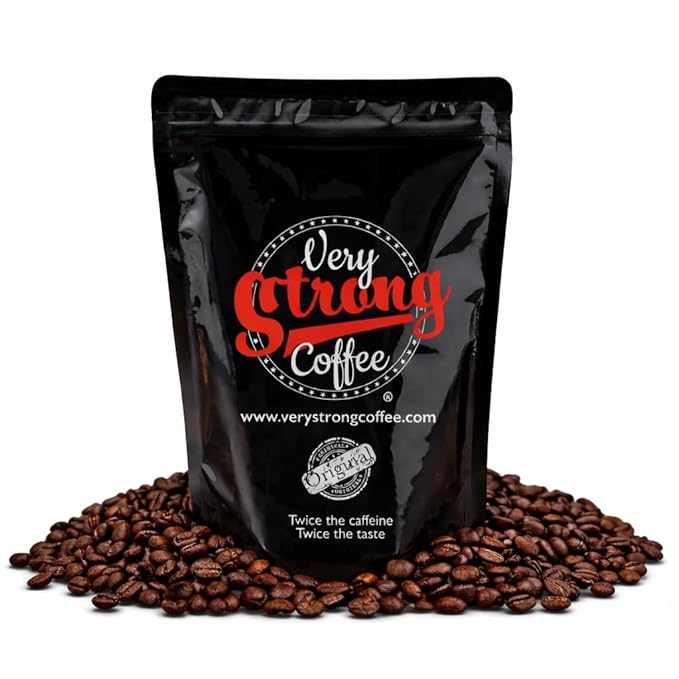 Very Strong Coffee 500g - Whole Beans - 100% ROBUSTA COFFEE - TWICE THE CAFFEINE - TWICE THE TASTE.