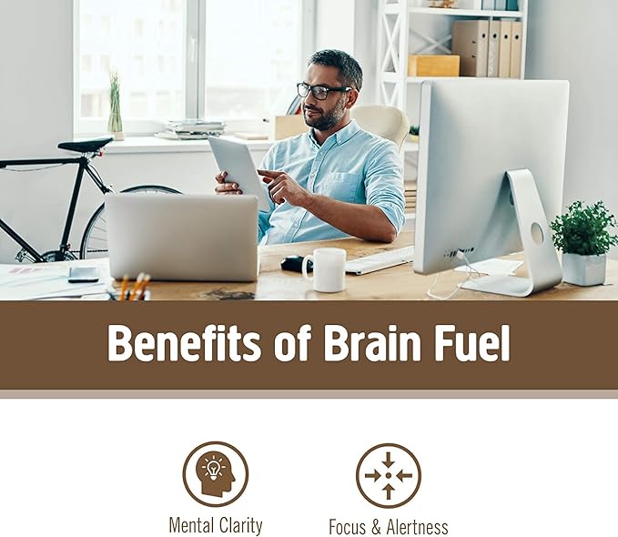 OM MUSHROOM SUPERFOOD Brain Fuel Mushroom Powder Capsules Superfood Supplement 90 Count 30 Days Lion's Mane Reishi Blend Plus Folate Mental Clarity Mushroom Supplement
