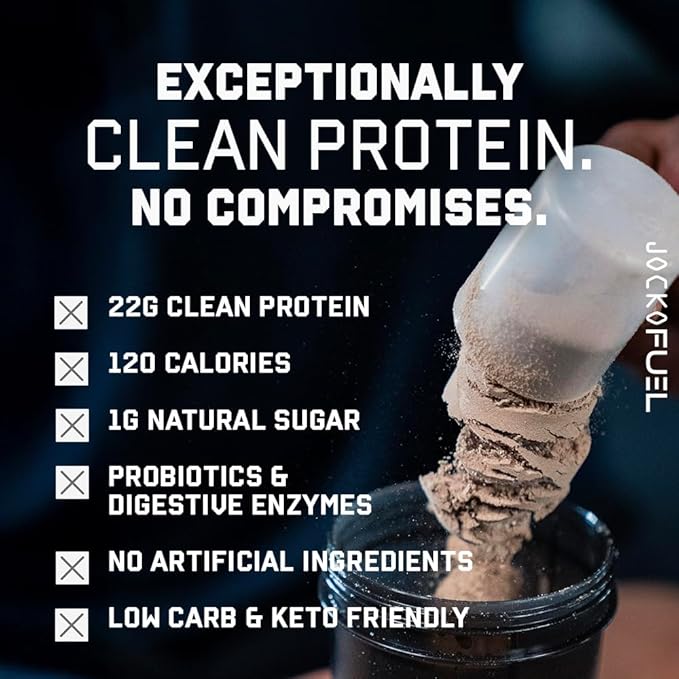 Jocko Fuel Mölk Whey Protein Powder 22g Low Sugar Monk Fruit Blend - Muscle Recovery &amp Growth Packaging May Vary (25 Servings Chocolate Peanut Butter)