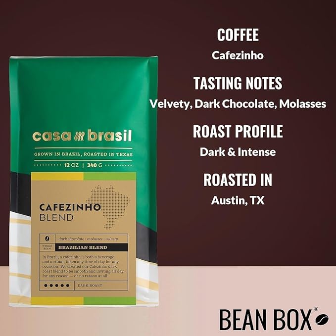 Cafezinho - Roasted by Casa Brasil Coffees - Whole Bean Coffee - 5 Pound Bag