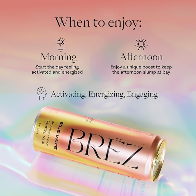 BRĒZ Mushroom Drink Variety Pack - Flow Dream &amp Elevate - Lion’s Mane Reishi Cordyceps Mushrooms Non-Infused Adaptogen Tonics for Focus Sleep Mood &amp Energy Vegan 12 fl oz Cans (36 Pac
