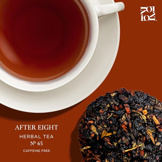 iLOLA 2-pack Loose Leaf Tea Discs After Eight No. 65 | Oprah’s Favorite Things 2022 | Herbal Tea w/Herbs &amp Natural Chocolate Flavoring | Caffeine Free| No Tea Bag Needed | 14 Individual Discs