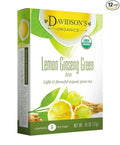 Davidson's Organics Lemon Ginseng Green 8-count Tea Bags Pack of 12