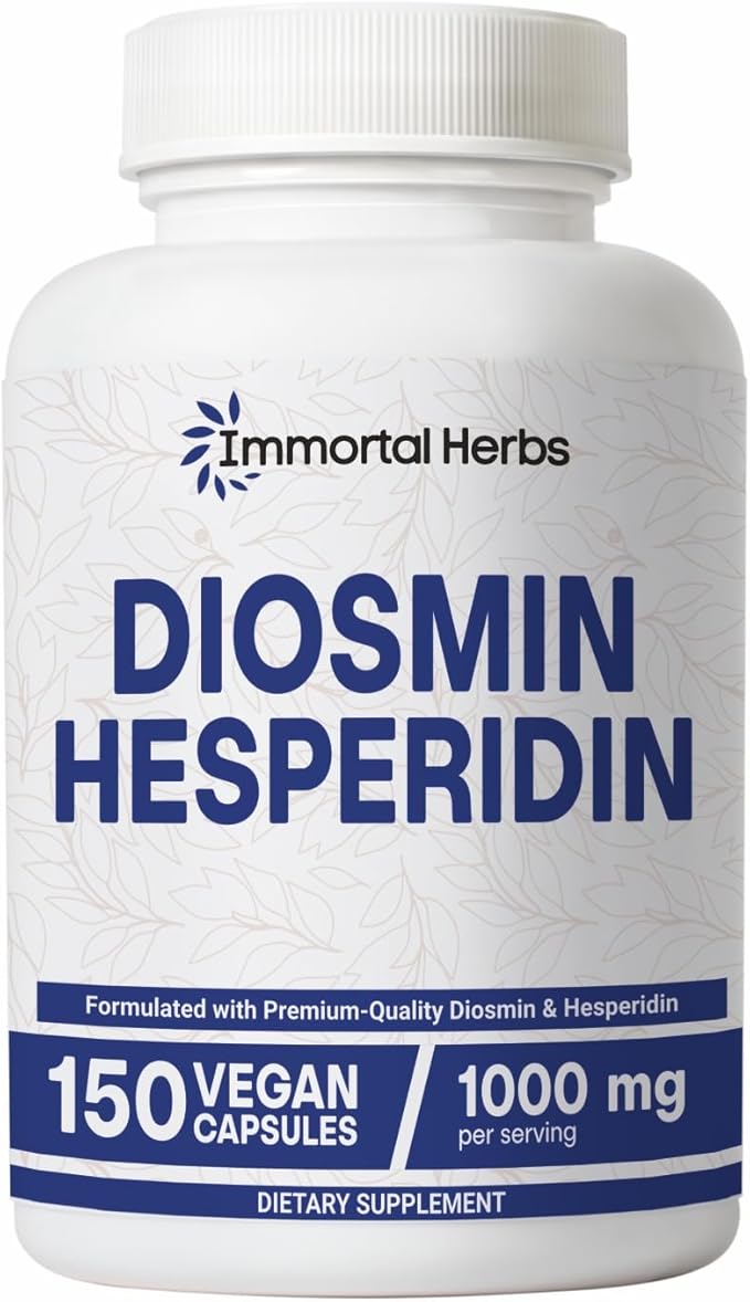 Diosmin Hesperidin 1000mg Complex 150 Capsules Citrus Bioflavonoids Rich Fruit Extract 100% Vegetarian Non-GMO &amp Gluten Free Diosmin Supplement with Max Strength