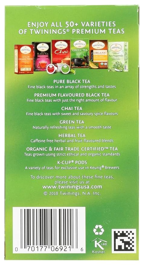 Twinings Green Pomegranate Raspberry and Strawberry Bagged Tea 80 Count (Pack of 4)