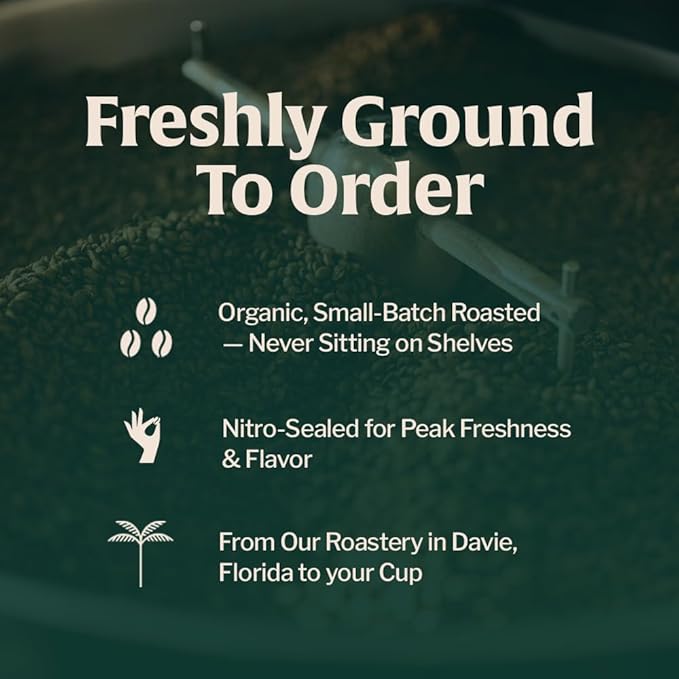 Artizan Coffee USDA Organic Ground Coffee | Cuba Mia Blend | Dark Roast | Medium Grind for Drip | 2 lbs | Roasted in South Florida