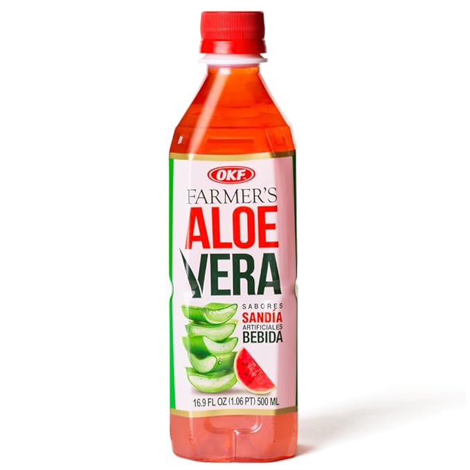 OKF Aloe Vera Watermelon Drink 16.9 Ounce (10 Pack)