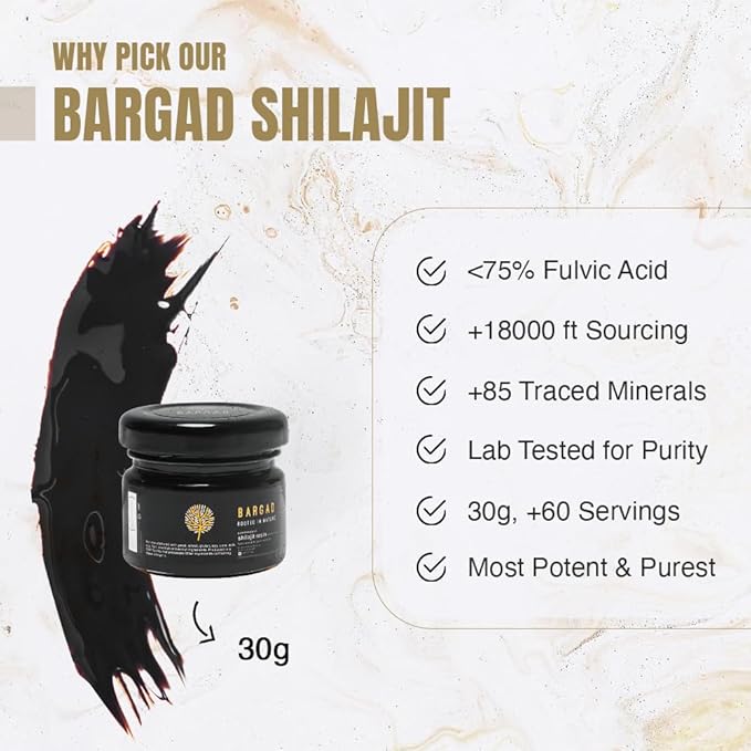 Himalayan Shilajit Resin for Women | 100% Pure Gold Grade &amp Lab Tested | Boosts Energy Immunity &amp Vitality with Fulvic Acid &amp 85+ Minerals | 30g of Premium Wellness
