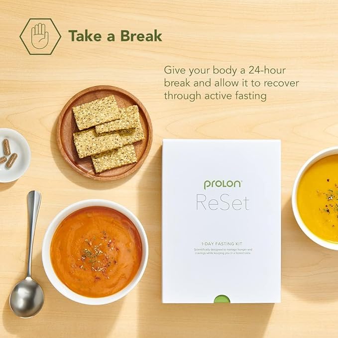 Prolon 1-Day Reset Fasting Kit | Fast with Food | Supports Healthy Aging &amp Weight Management | Low-Calorie Plant-Based Meals &amp Snacks | Developed to Not Break Your Fast (1-Day Kit)