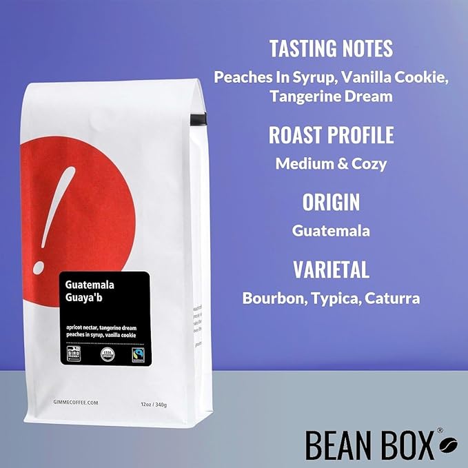 Guatemala Guaya'b - Certified Fairtrade Organic Smithsonian Bird Friendly - Roasted by Gimme! Coffee - Freshly Ground Coffee - 12 Ounce Bag