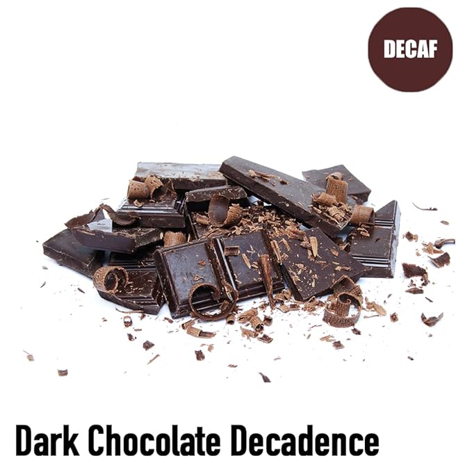 Volcanica Coffee Dark Chocolate Decadence Decaf Flavored Coffee Ground Fresh Roasted 16-ounce